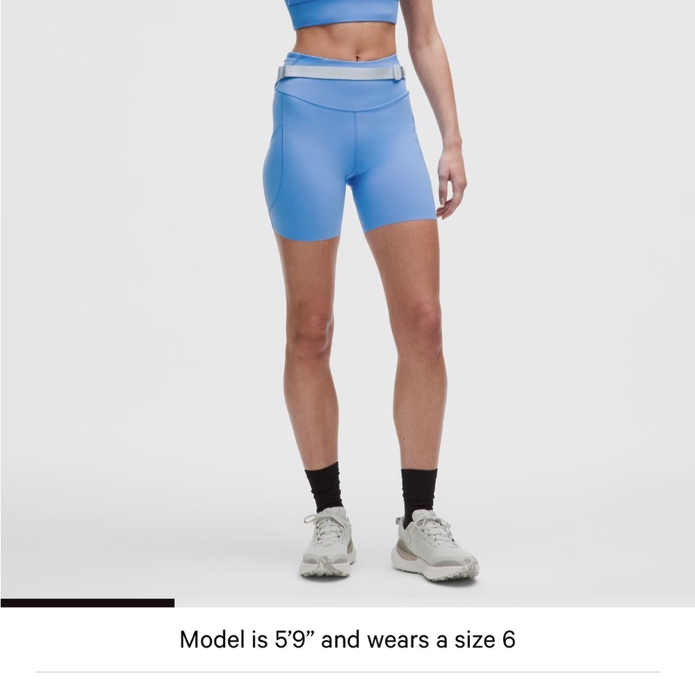 NWT Lululemon Athletica Fast and Free High Rise Short 6” Sz 8 Sold Out Pool Blue